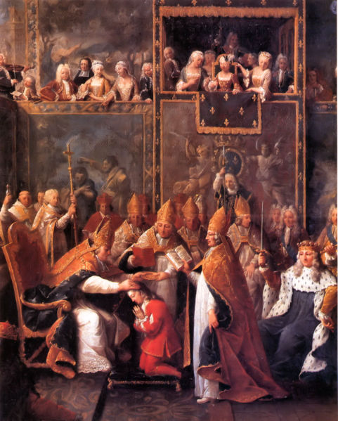 Annointing of Louis XV at Notre Dame, October 25th, 1722, by Pierre Subleyras (1699-1749) Musée des Augustins Toulouse.